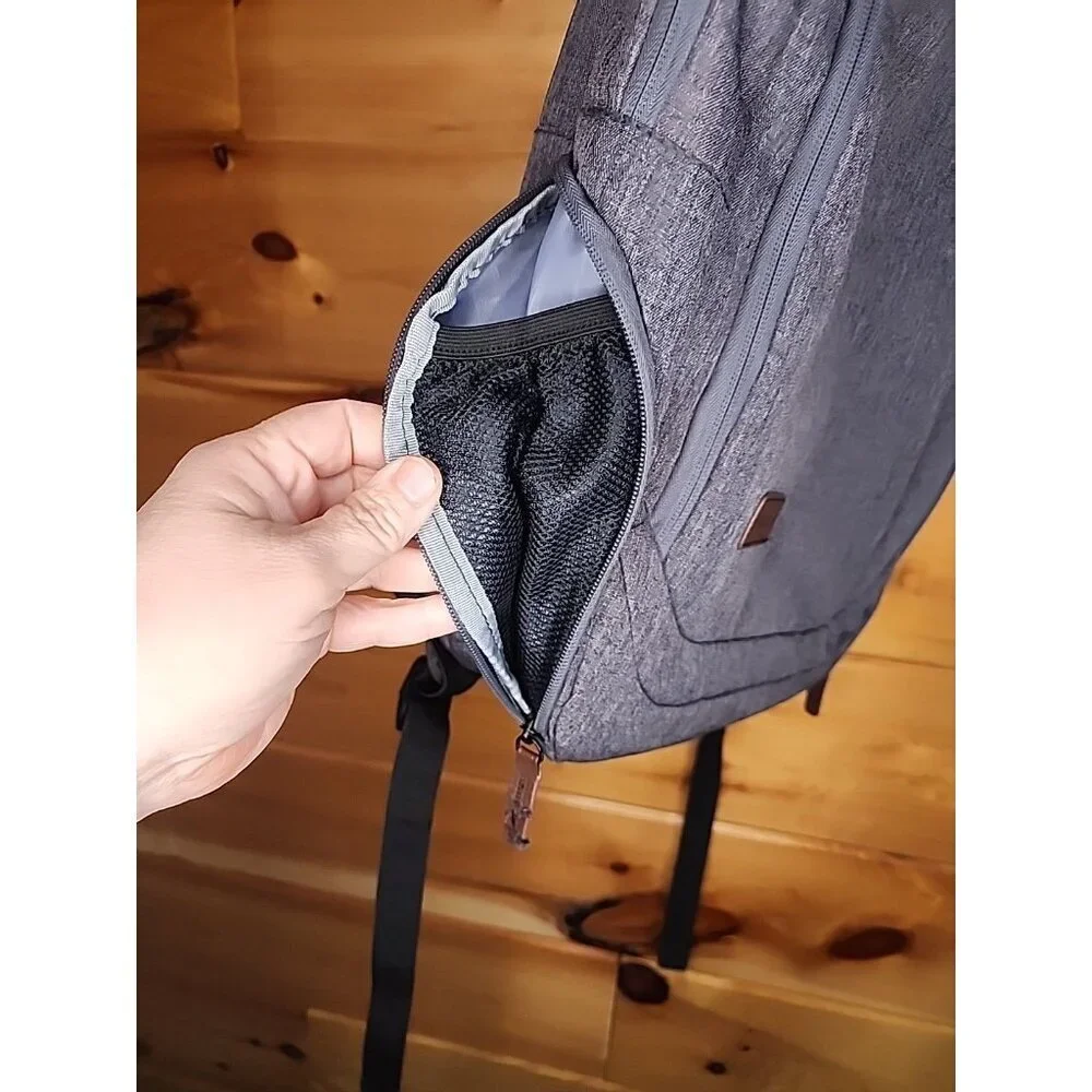 KROSER 17 Inch Travel Computer Backpack Gray Charger Cable